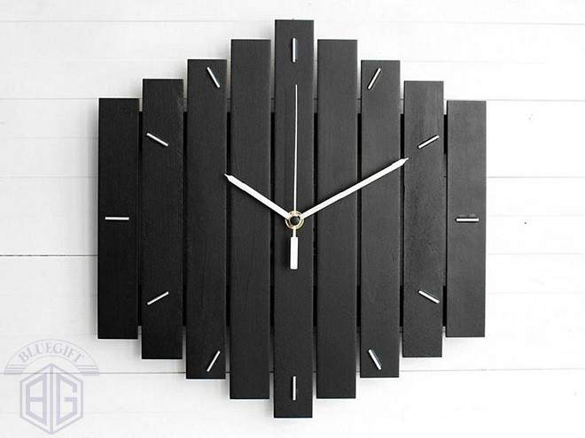 Các mẫu đồng hồ treo tường bằng gỗ đẹp in logo sắc nét 7