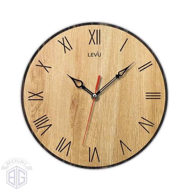 Các mẫu đồng hồ treo tường bằng gỗ đẹp in logo sắc nét 9