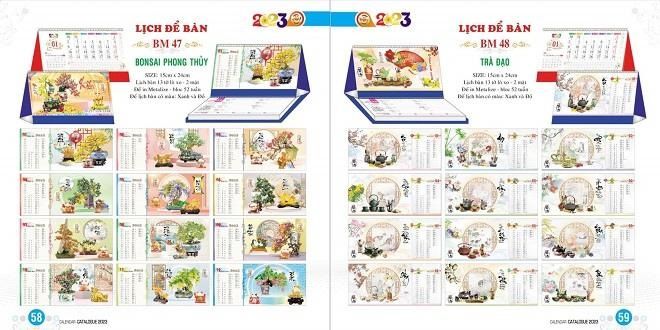 In lịch Tết Hà Nam Giá rẻ, Thiết kế theo yêu cầu 2